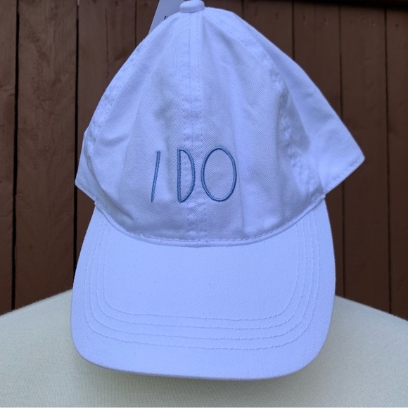 Rae Dunn | NWT I Do. White Baseball Cap - Picture 7 of 10
